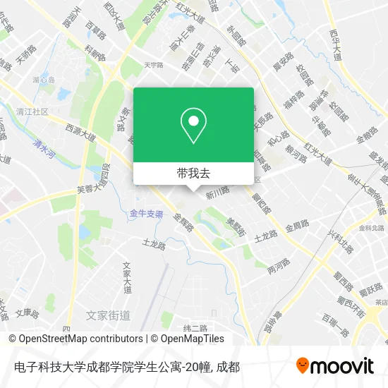 电子科技大学成都学院学生公寓-20幢地图
