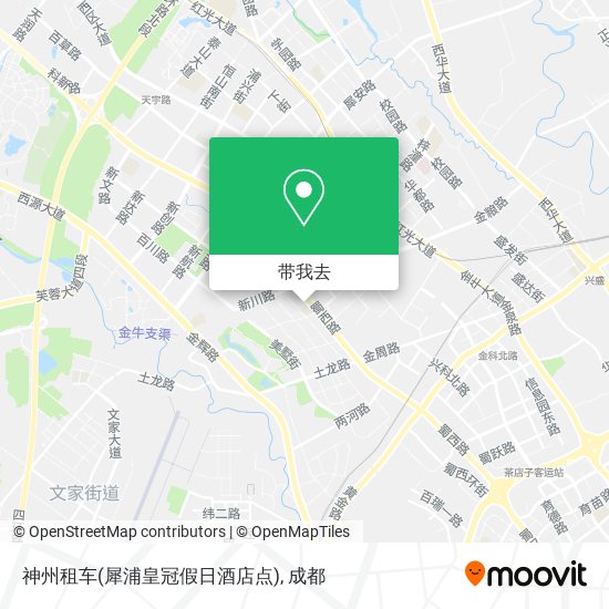 神州租车(犀浦皇冠假日酒店点)地图