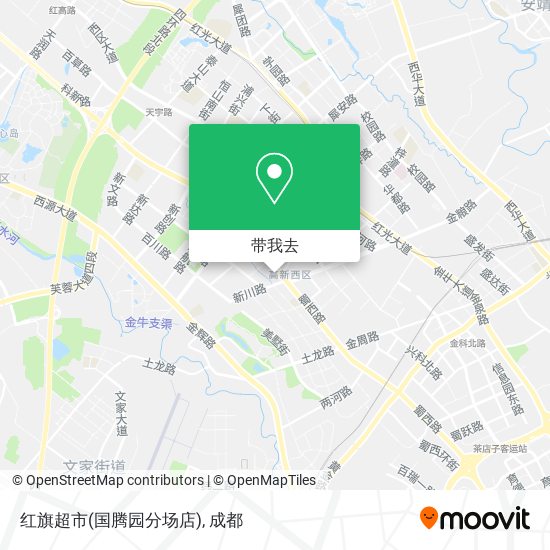 红旗超市(国腾园分场店)地图