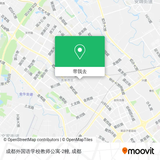 成都外国语学校教师公寓-2幢地图