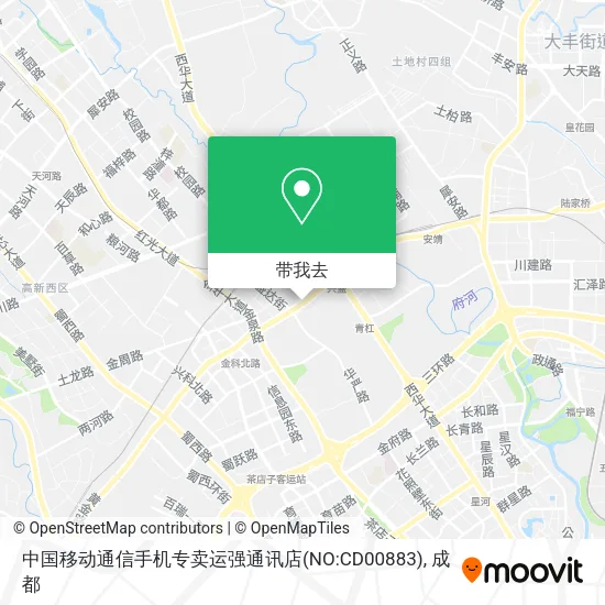 中国移动通信手机专卖运强通讯店(NO:CD00883)地图