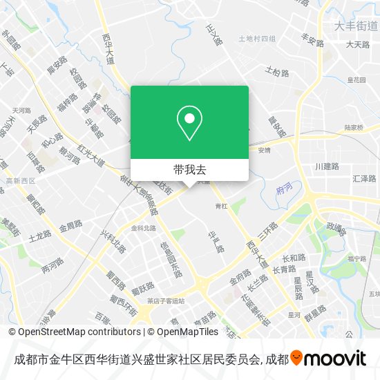 成都市金牛区西华街道兴盛世家社区居民委员会地图