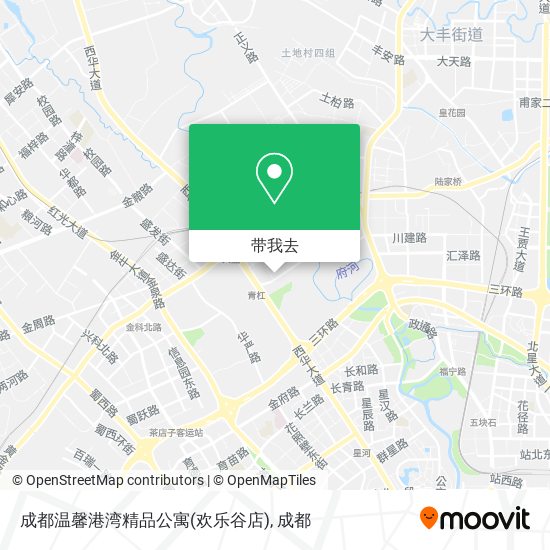 成都温馨港湾精品公寓(欢乐谷店)地图