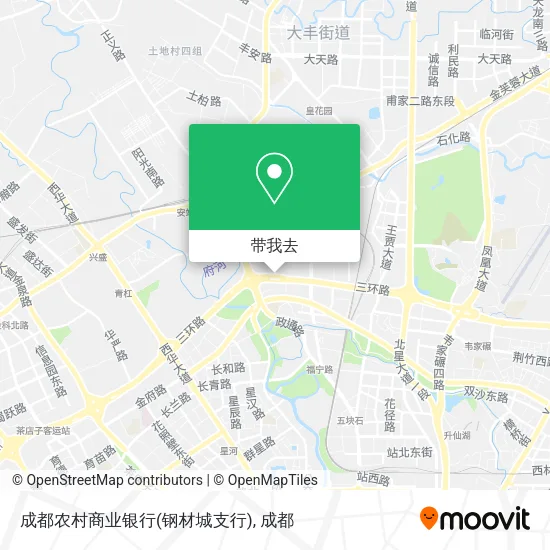 成都农村商业银行(钢材城支行)地图