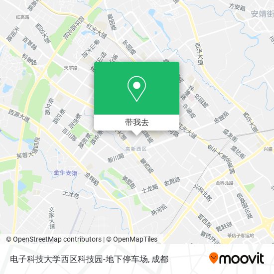 电子科技大学西区科技园-地下停车场地图