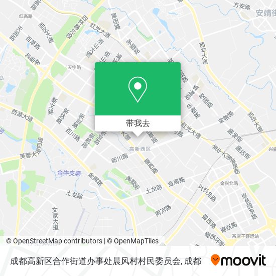 成都高新区合作街道办事处晨风村村民委员会地图