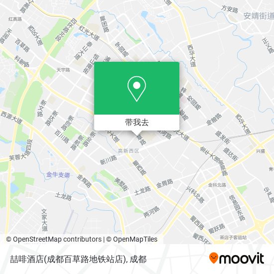 喆啡酒店(成都百草路地铁站店)地图