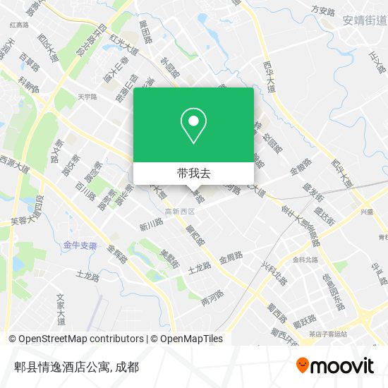 郫县情逸酒店公寓地图