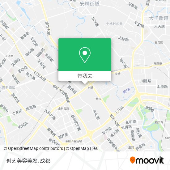 创艺美容美发地图