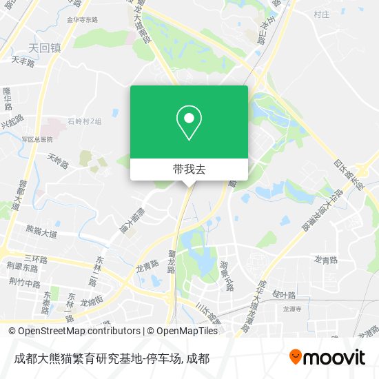 成都大熊猫繁育研究基地-停车场地图