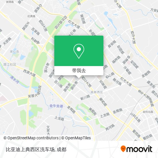 比亚迪上典西区洗车场地图