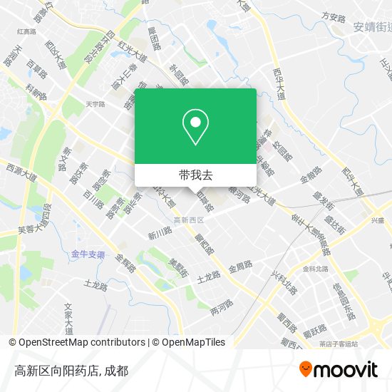 高新区向阳药店地图