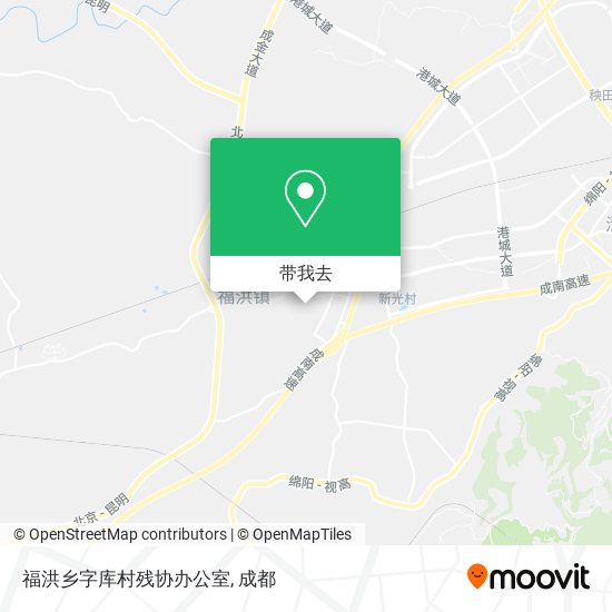 福洪乡字库村残协办公室地图