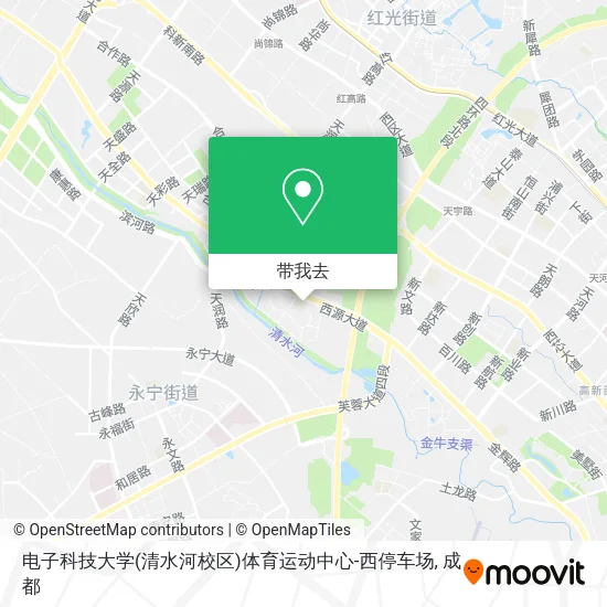电子科技大学(清水河校区)体育运动中心-西停车场地图