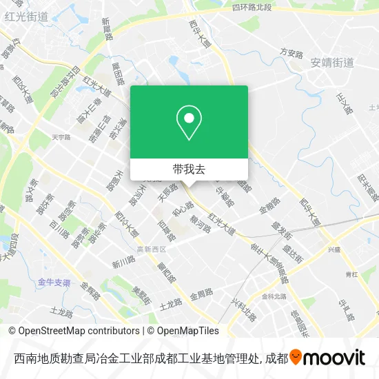 西南地质勘查局冶金工业部成都工业基地管理处地图