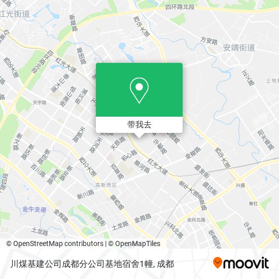 川煤基建公司成都分公司基地宿舍1幢地图