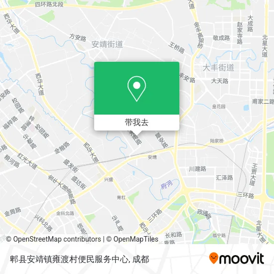 郫县安靖镇雍渡村便民服务中心地图
