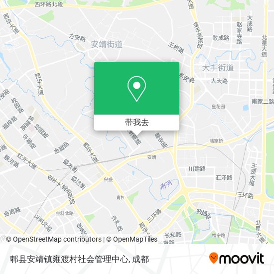 郫县安靖镇雍渡村社会管理中心地图