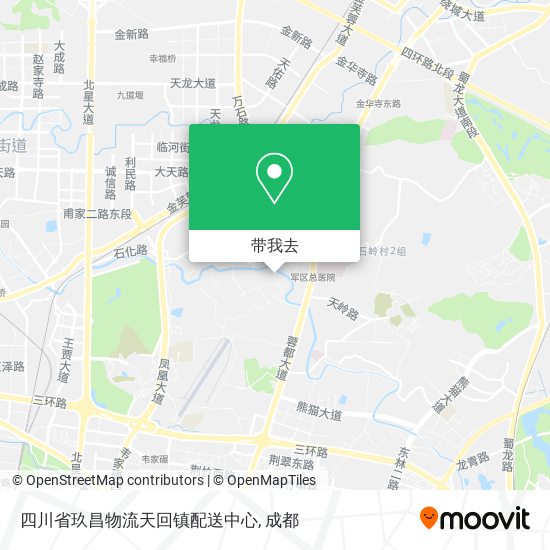 四川省玖昌物流天回镇配送中心地图