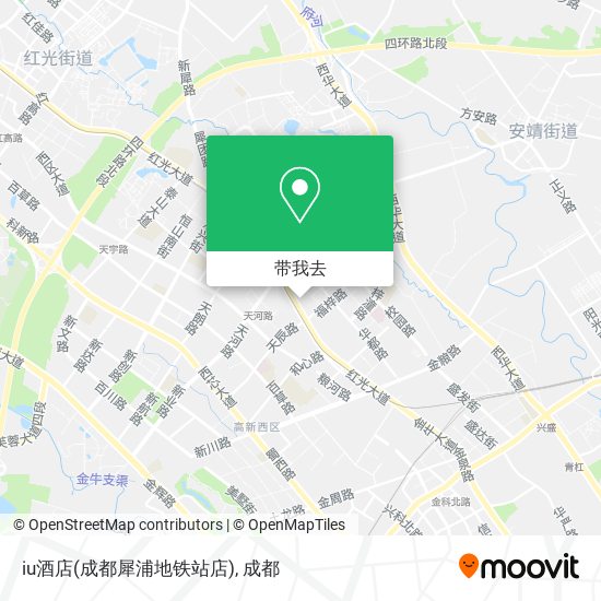 iu酒店(成都犀浦地铁站店)地图