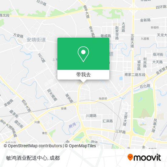敏鸿酒业配送中心地图