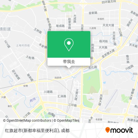 红旗超市(新都幸福里便利店)地图