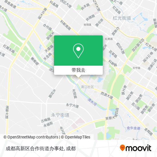 成都高新区合作街道办事处地图