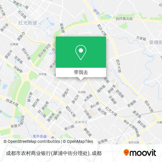 成都市农村商业银行(犀浦中街分理处)地图