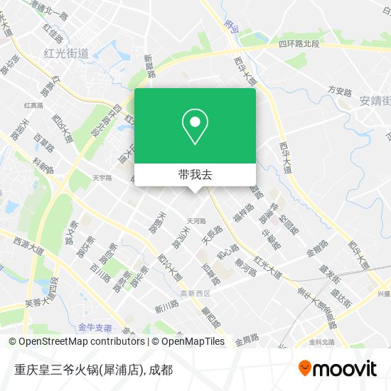 重庆皇三爷火锅(犀浦店)地图