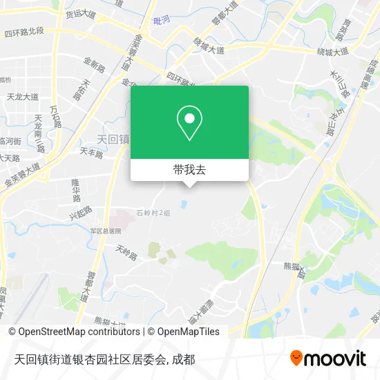 天回镇街道银杏园社区居委会地图