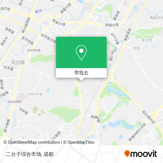 二台子综合市场地图