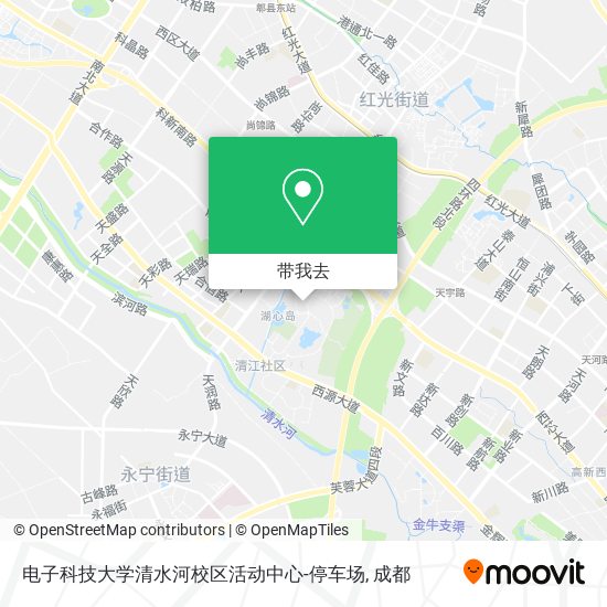 电子科技大学清水河校区活动中心-停车场地图