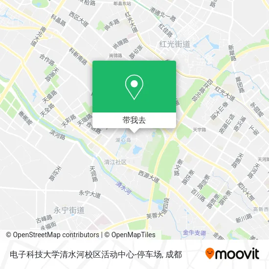 电子科技大学清水河校区活动中心-停车场地图