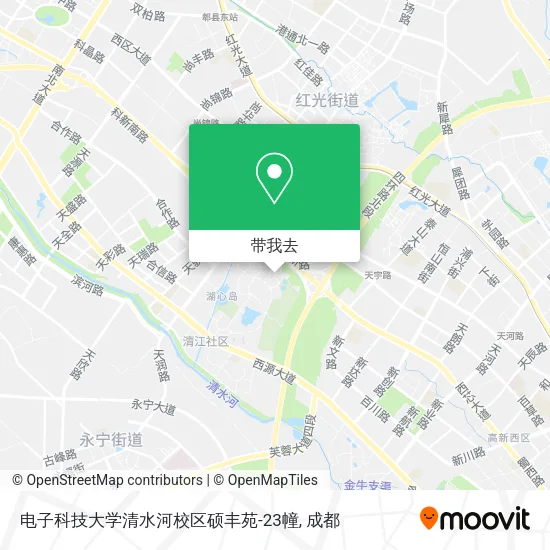 电子科技大学清水河校区硕丰苑-23幢地图