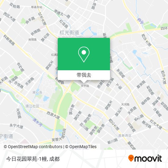 今日花园翠苑-1幢地图