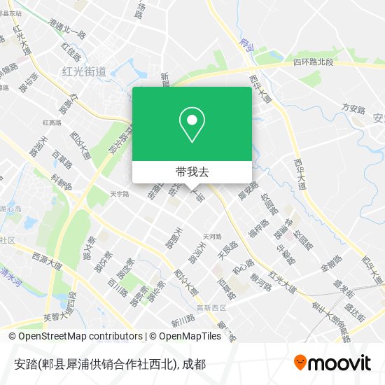 安踏(郫县犀浦供销合作社西北)地图