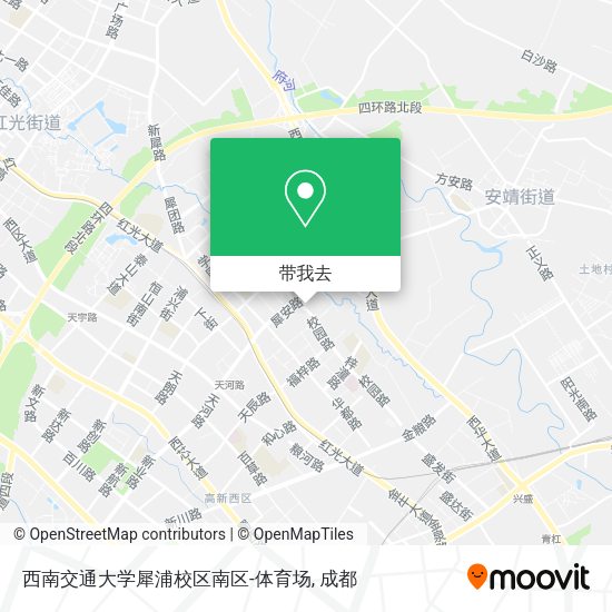 西南交通大学犀浦校区南区-体育场地图