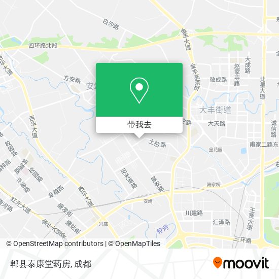 郫县泰康堂药房地图