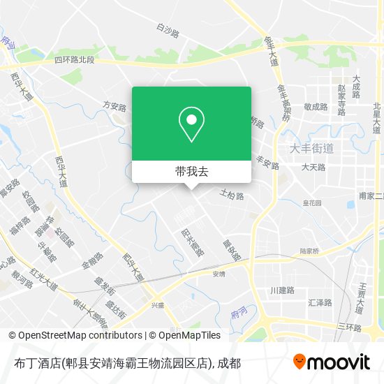 布丁酒店(郫县安靖海霸王物流园区店)地图
