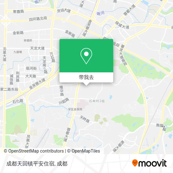 成都天回镇平安住宿地图