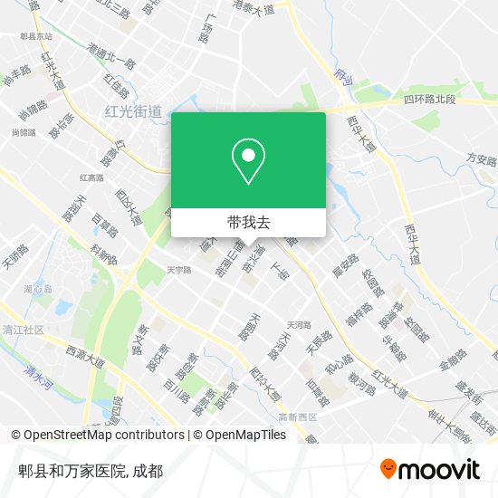 郫县和万家医院地图