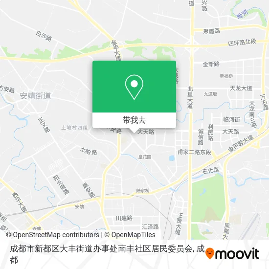 成都市新都区大丰街道办事处南丰社区居民委员会地图