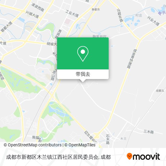 成都市新都区木兰镇江西社区居民委员会地图