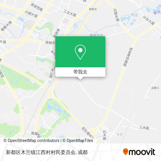 新都区木兰镇江西村村民委员会地图