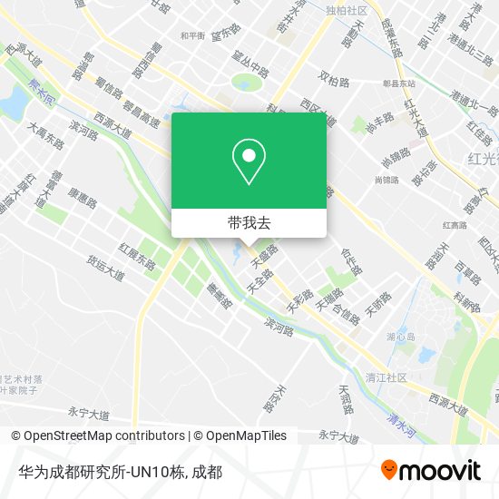 华为成都研究所-UN10栋地图