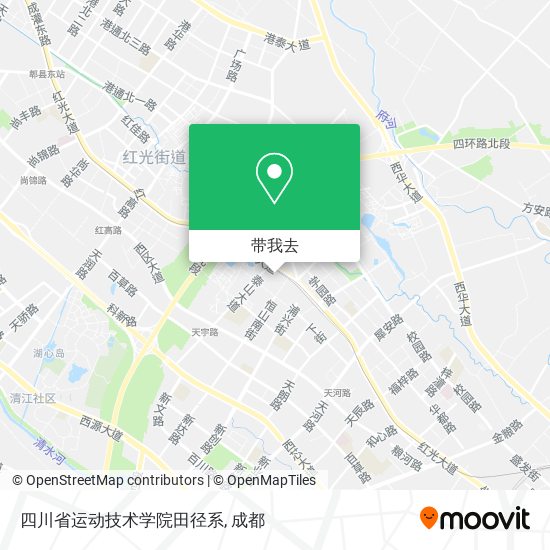 四川省运动技术学院田径系地图