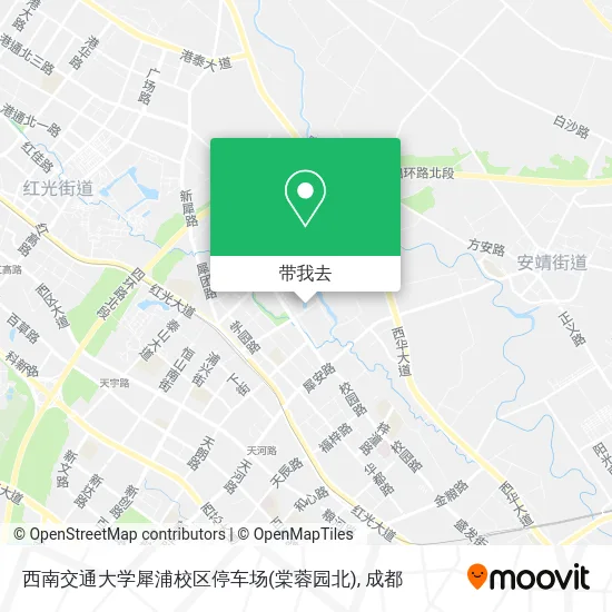 西南交通大学犀浦校区停车场(棠蓉园北)地图
