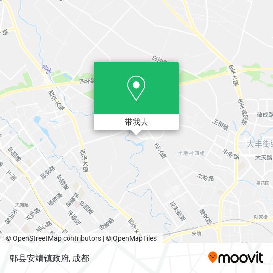 郫县安靖镇政府地图
