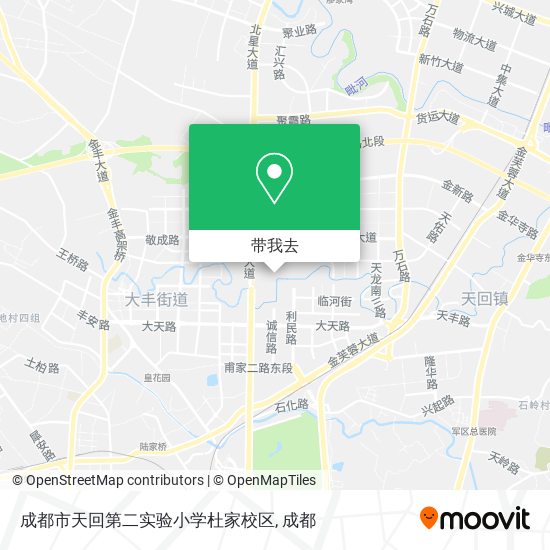 成都市天回第二实验小学杜家校区地图