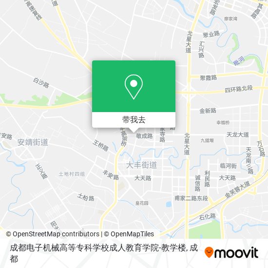 成都电子机械高等专科学校成人教育学院-教学楼地图